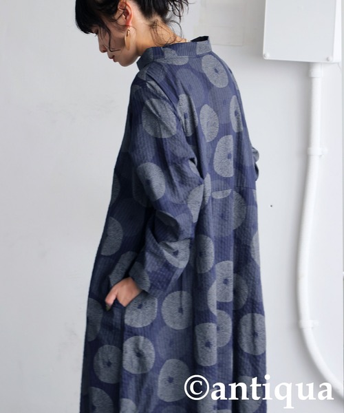 antiqua(アンティカ)の「ドット柄ワンピース(ワンピース・レディース・ブラック/ブルー・ONESIZE)」の17枚目の写真