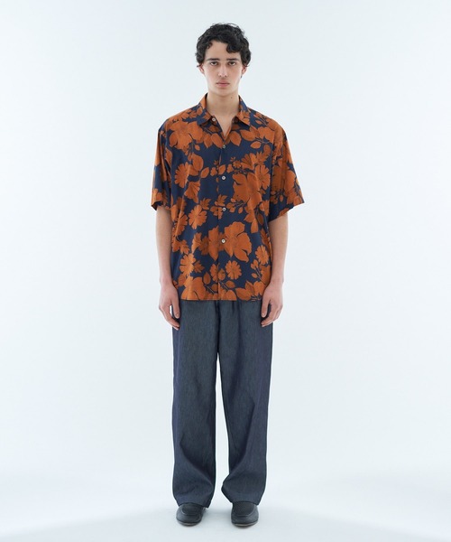 ESTNATION（エストネーション）の「ESTNATION / フラワーパターンハーフスリーブシャツ（シャツ/ブラウス・メンズ・ネイビー系/クリアブラウン/カリビアンブルー・LARGE/MEDIUM/SMALL）」の9枚目の写真