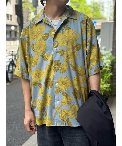ESTNATION（エストネーション）の「ESTNATION / フラワーパターンハーフスリーブシャツ（シャツ/ブラウス・メンズ・ネイビー系/クリアブラウン/カリビアンブルー・LARGE/MEDIUM/SMALL）」の13枚目の写真