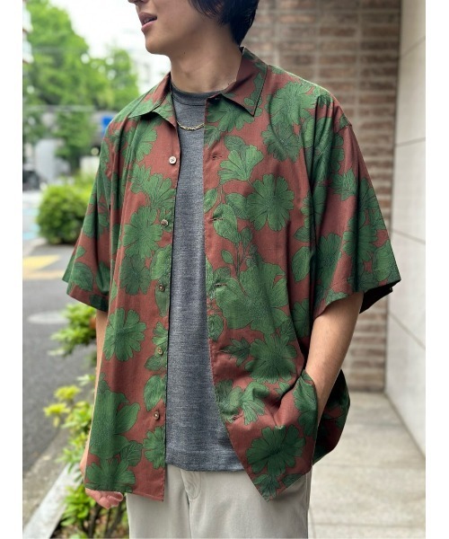 ESTNATION（エストネーション）の「ESTNATION / フラワーパターンハーフスリーブシャツ（シャツ/ブラウス・メンズ・ネイビー系/クリアブラウン/カリビアンブルー・LARGE/MEDIUM/SMALL）」の15枚目の写真