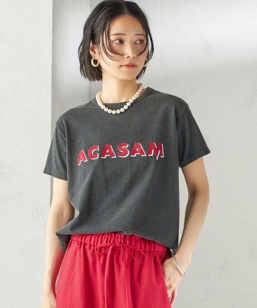 SHIPS（シップス）の「ACASAM:クルーネック TEE（Tシャツ/カットソー・レディース・パープル/ブラック/ホワイト/ライトブルー・ONE SIZE）」の2枚目の写真
