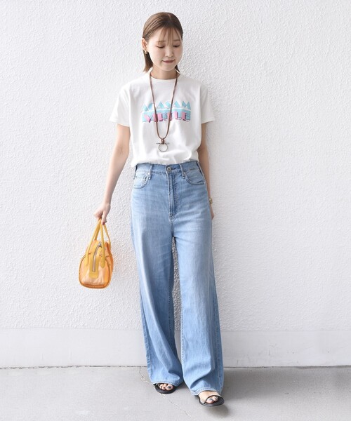 SHIPS（シップス）の「ACASAM:クルーネック TEE（Tシャツ/カットソー・レディース・パープル/ブラック/ホワイト/ライトブルー・ONE SIZE）」の5枚目の写真