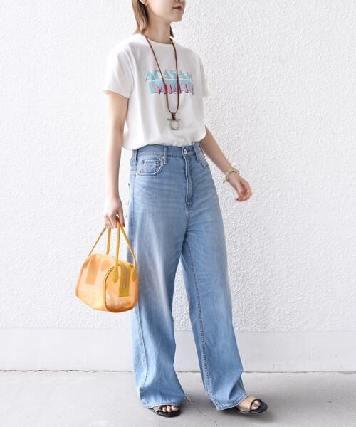 SHIPS（シップス）の「ACASAM:クルーネック TEE（Tシャツ/カットソー・レディース・パープル/ブラック/ホワイト/ライトブルー・ONE SIZE）」の7枚目の写真