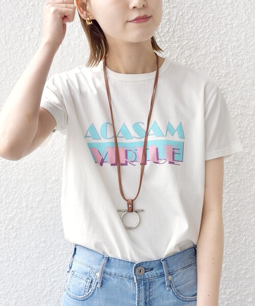 SHIPS（シップス）の「ACASAM:クルーネック TEE（Tシャツ/カットソー・レディース・パープル/ブラック/ホワイト/ライトブルー・ONE SIZE）」の8枚目の写真
