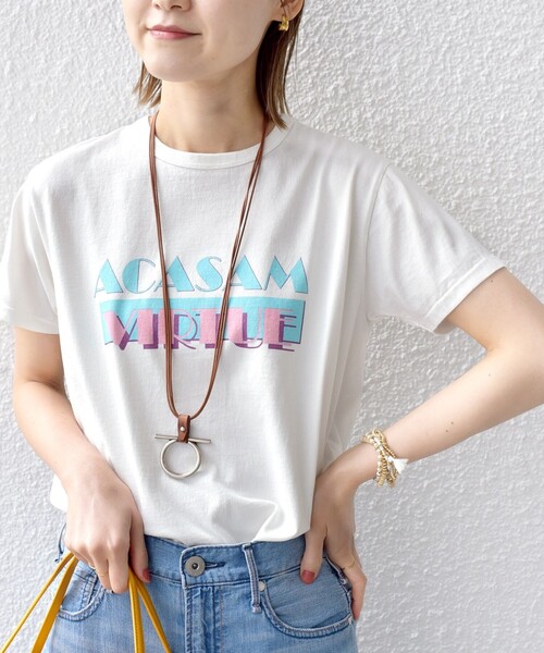 SHIPS（シップス）の「ACASAM:クルーネック TEE（Tシャツ/カットソー・レディース・パープル/ブラック/ホワイト/ライトブルー・ONE SIZE）」の9枚目の写真