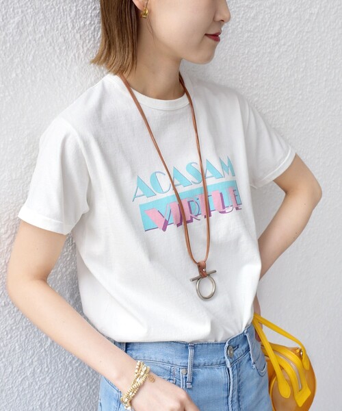 SHIPS（シップス）の「ACASAM:クルーネック TEE（Tシャツ/カットソー・レディース・パープル/ブラック/ホワイト/ライトブルー・ONE SIZE）」の11枚目の写真