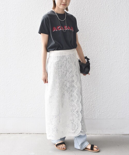 SHIPS（シップス）の「ACASAM:クルーネック TEE（Tシャツ/カットソー・レディース・パープル/ブラック/ホワイト/ライトブルー・ONE SIZE）」の15枚目の写真