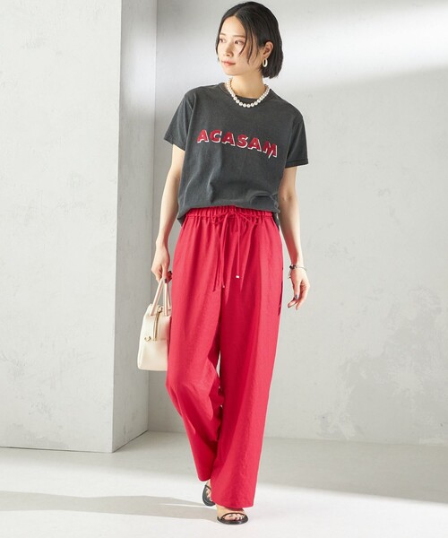 SHIPS（シップス）の「ACASAM:クルーネック TEE（Tシャツ/カットソー・レディース・パープル/ブラック/ホワイト/ライトブルー・ONE SIZE）」の20枚目の写真