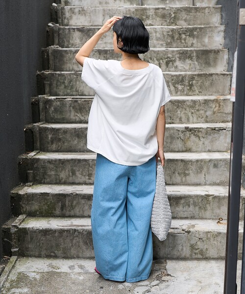 新品未使用　リネン混イージーパンツ　BLUE ITEMS URBANRESEARCH パンツ リネン混イージーパンツ レディース