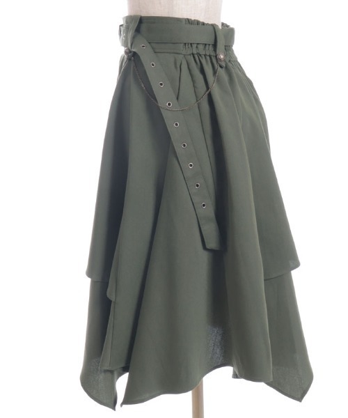 axes femme（アクシーズファム）の「ボリューム×アシメヘムスカート（スカート・レディース・ブラウン/ブラック/ピンク/カーキ/インディゴブルー・FREE）」の17枚目の写真