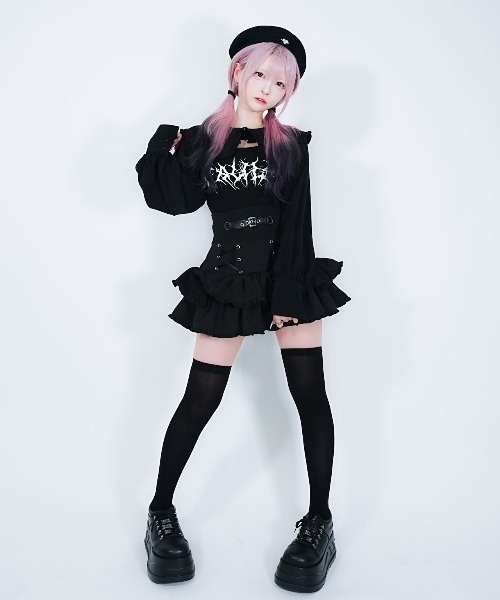Hauls(ハウルズ)の「ハウスダストコラボ ボレロキャミセット(カーディガン/ボレロ・レディース・ブラック/ホワイト・F)」の5枚目の写真