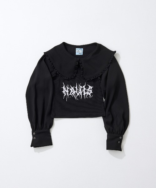 Hauls(ハウルズ)の「ハウスダストコラボ ボレロキャミセット(カーディガン/ボレロ・レディース・ブラック/ホワイト・F)」の11枚目の写真