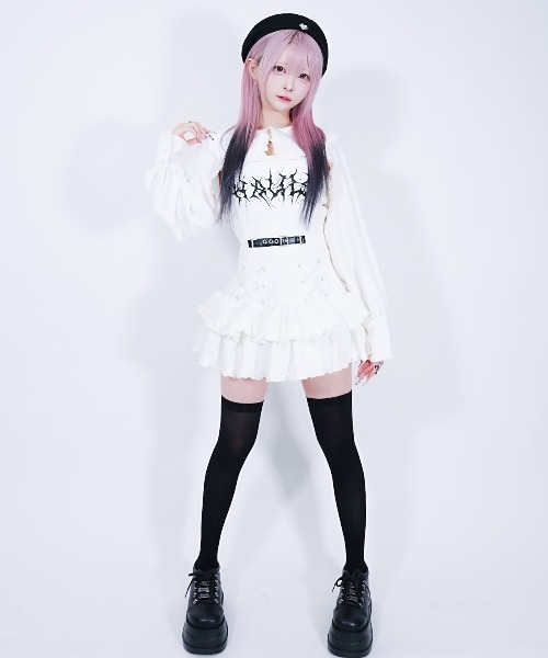 Hauls(ハウルズ)の「ハウスダストコラボ ボレロキャミセット(カーディガン/ボレロ・レディース・ブラック/ホワイト・F)」の9枚目の写真