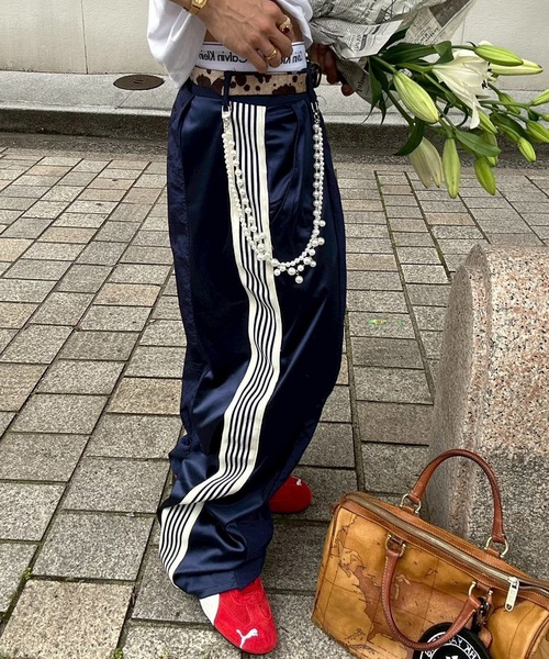 ユニセックス】ナイロン×ジャージ切替えトラックパンツ（その他