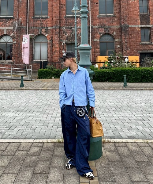 UNDERSTATEMENTs(アンダーステイトメント)の「【ユニセックス】ナイロン×ジャージ切替えトラックパンツ(その他パンツ・メンズ・ブラウン/ネイビー/ブラック・SMALL/MEDIUM/LARGE/X-SMALL)」の8枚目の写真