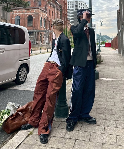 UNDERSTATEMENTs(アンダーステイトメント)の「【ユニセックス】ナイロン×ジャージ切替えトラックパンツ(その他パンツ・メンズ・ブラウン/ネイビー/ブラック・SMALL/MEDIUM/LARGE/X-SMALL)」の21枚目の写真