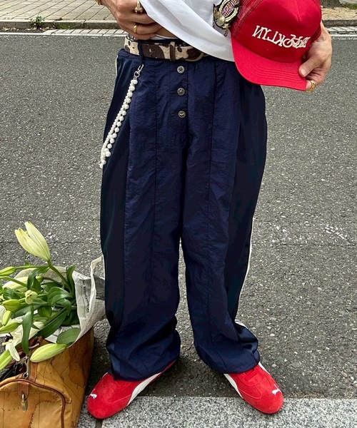UNDERSTATEMENTs(アンダーステイトメント)の「【ユニセックス】ナイロン×ジャージ切替えトラックパンツ(その他パンツ・メンズ・ブラウン/ネイビー/ブラック・SMALL/MEDIUM/LARGE/X-SMALL)」の13枚目の写真