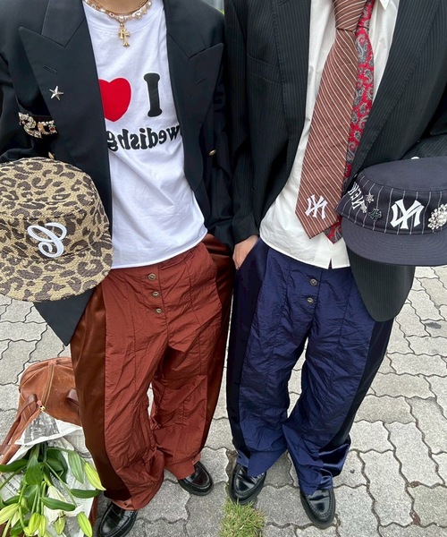 UNDERSTATEMENTs(アンダーステイトメント)の「【ユニセックス】ナイロン×ジャージ切替えトラックパンツ(その他パンツ・メンズ・ブラウン/ネイビー/ブラック・SMALL/MEDIUM/LARGE/X-SMALL)」の18枚目の写真