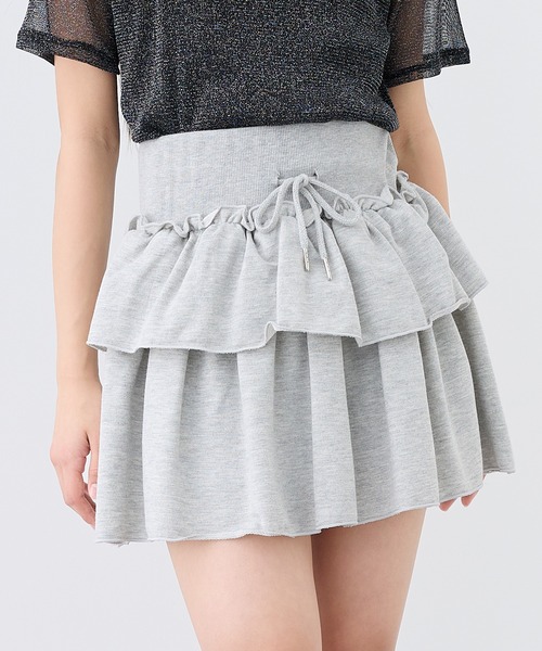 カットフリルティアードスカパン/ミニスカート（スカート）｜BISKEE