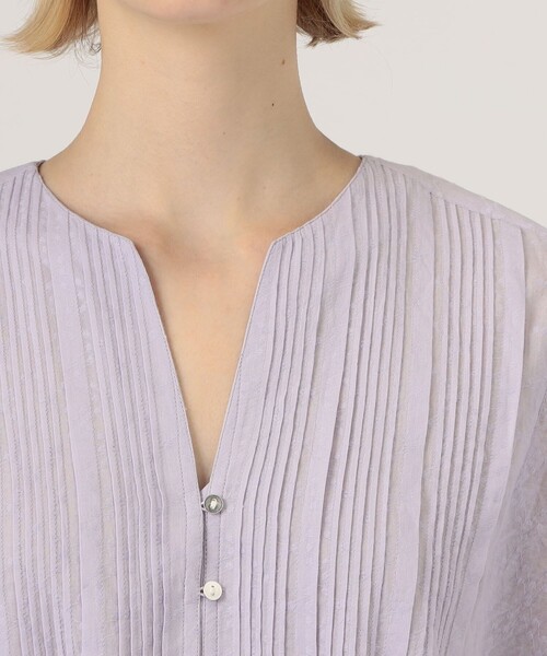 NE QUITTEZ PAS!（ヌキテパ）の「ne Quittez pas COTTON JACQUARD ブラウス（シャツ/ブラウス・レディース・ライトパープル/ホワイト/ブラック・FREE）」の8枚目の写真