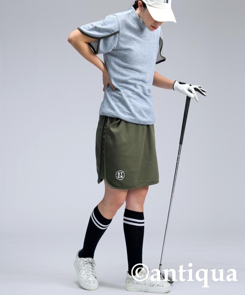 antiqua(アンティカ)の「【STCH】配色ロゴスカート(スカート・レディース・カーキ/ブルー/ダークグレー・ONESIZE)」の18枚目の写真