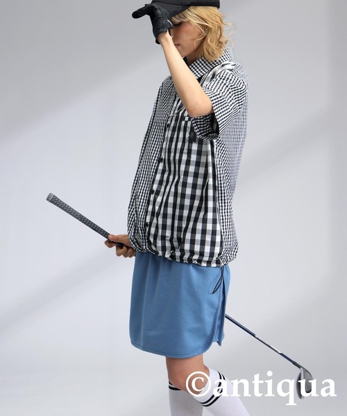 antiqua(アンティカ)の「【STCH】配色ロゴスカート(スカート・レディース・カーキ/ブルー/ダークグレー・ONESIZE)」の15枚目の写真