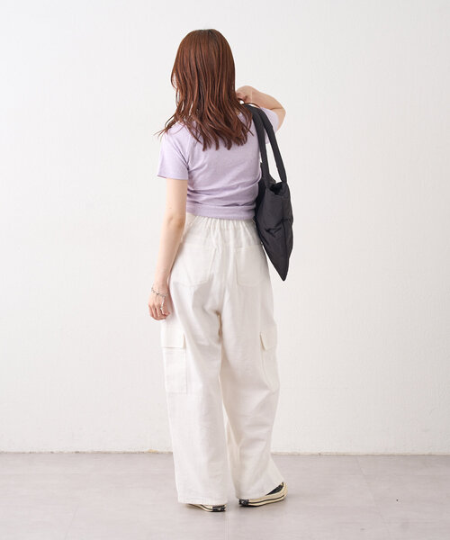 w closet(ダブルクローゼット)の「レースキャミレイヤードT(Tシャツ/カットソー・レディース・ブラック/グレー/オフホワイト/パープル・FREE)」の10枚目の写真