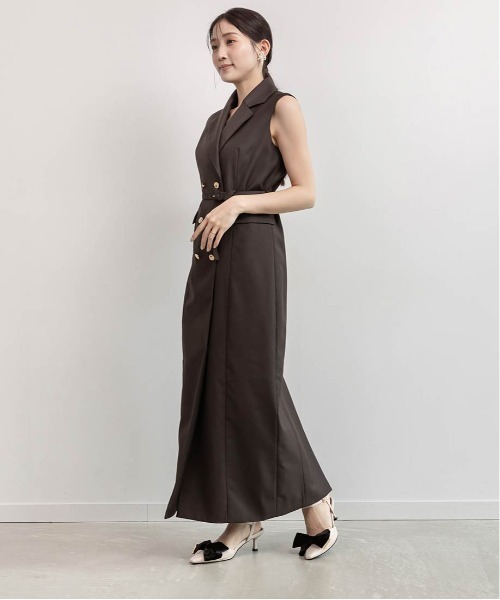 RANDA（ランダ）の「ダブルブレストジャケットワンピース（ワンピース・レディース・ネイビー/ブラウン/グレー・0/1）」の11枚目の写真