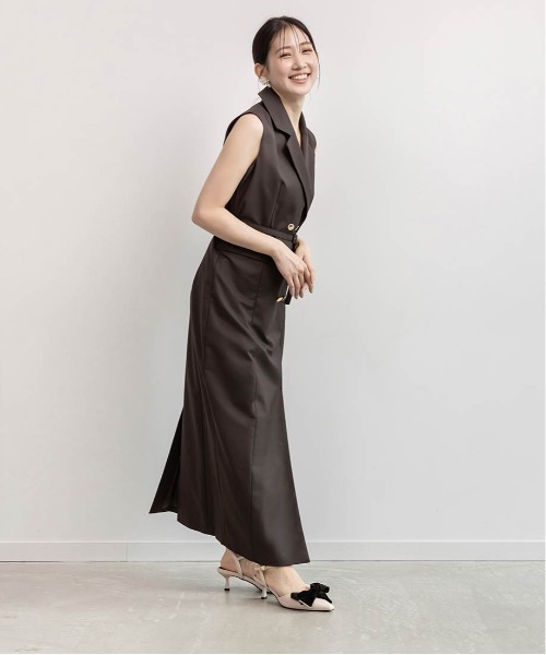 RANDA（ランダ）の「ダブルブレストジャケットワンピース（ワンピース・レディース・ネイビー/ブラウン/グレー・0/1）」の12枚目の写真