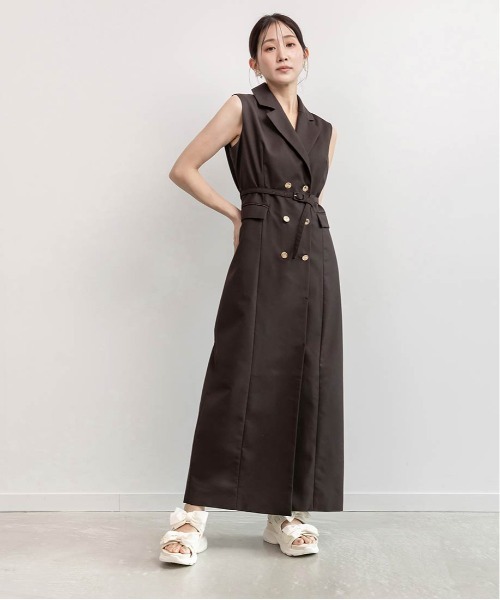 RANDA（ランダ）の「ダブルブレストジャケットワンピース（ワンピース・レディース・ネイビー/ブラウン/グレー・0/1）」の13枚目の写真