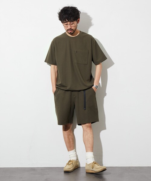 FREAK'S STORE(フリークスストア)の「FREAK’S STORE/フリークスストア サマーニット リラックスフィット ウェービング イージーショーツ(その他パンツ・メンズ・チャコールグレー/ライトグレー/オリーブ・MEDIUM/LARGE)」の14枚目の写真