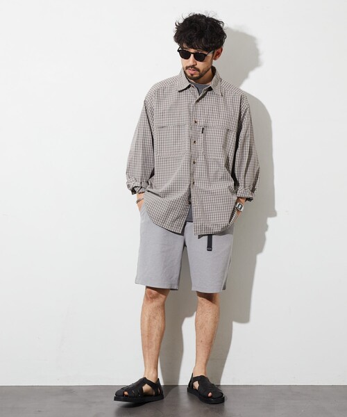 FREAK'S STORE(フリークスストア)の「FREAK’S STORE/フリークスストア サマーニット リラックスフィット ウェービング イージーショーツ(その他パンツ・メンズ・チャコールグレー/ライトグレー/オリーブ・MEDIUM/LARGE)」の21枚目の写真