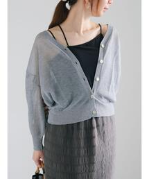 Te chichi | 袖ボリュームシアーVネックカーディガン(カーディガン/ボレロ)
