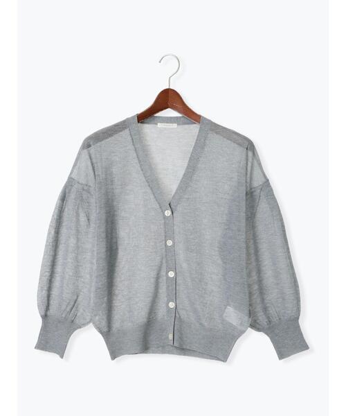 Te chichi（テチチ）の「袖ボリュームシアーVネックカーディガン（カーディガン/ボレロ・レディース・オフホワイト/グレー/オレンジ/ネイビー・F）」の22枚目の写真