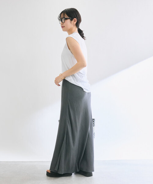 RIVE DROITE(リヴドロワ)の「【リバイバル】シアーフライスノースリTee(Tシャツ/カットソー・レディース・ホワイト/ブラウン/オレンジ・FREE)」の13枚目の写真