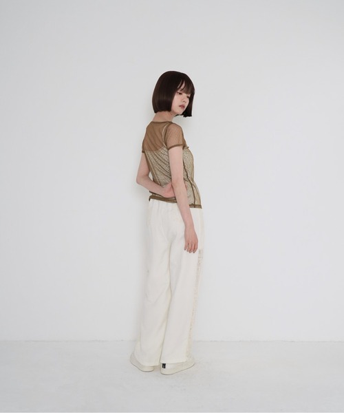 Uenui（ウニュイ）の「【 cunii 】 レース ディテール ルーズ パンツ（スウェットパンツ・レディース・ブルー/ベージュ系・FREE）」の19枚目の写真