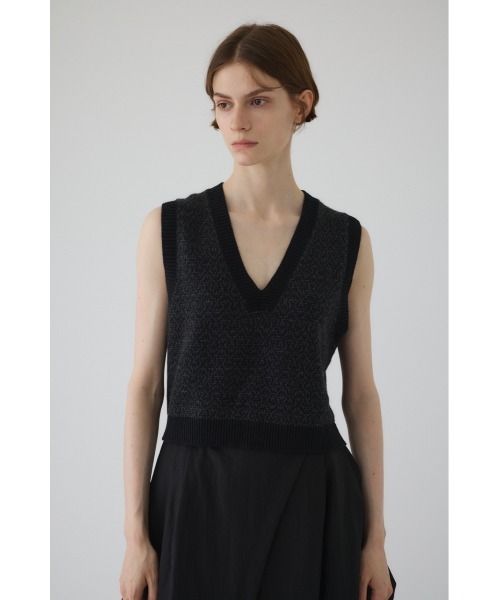 【新品】今期RIM.ARKリムアーク　クラシカルニットベスト　ネイビー 新品】今期RIM.ARKリムアーク クラシカルニットベスト ネイビー