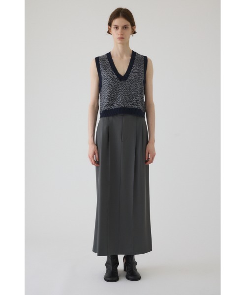 【ほぼ未使用】RIM.ARK ニットベスト ダークグレー FREE Classical knit vest クラシカルニットベスト（ベスト）｜RIM