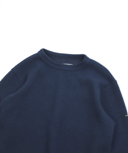 OMNIGOD（オムニゴッド）の「[OMNIGOD womens / オムニゴッド] 接結ウール クルーネックセーター（ニット/セーター・レディース・ネイビー/チャコール/グレー・3/2）」の5枚目の写真