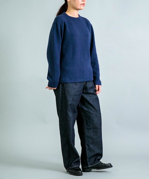 OMNIGOD（オムニゴッド）の「[OMNIGOD womens / オムニゴッド] 接結ウール クルーネックセーター（ニット/セーター・レディース・ネイビー/チャコール/グレー・3/2）」の12枚目の写真