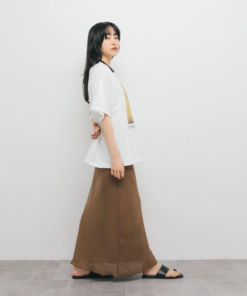 KBF(ケイビーエフ)の「ピンタックフォトプリントTEE(Tシャツ/カットソー・レディース・ネイビー/オフホワイト・ONE)」の15枚目の写真
