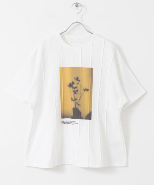 セール】ピンタックフォトプリントTEE（Tシャツ/カットソー