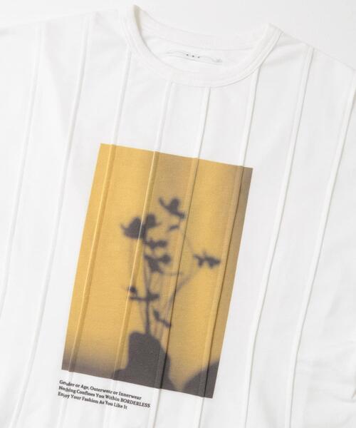 KBF(ケイビーエフ)の「ピンタックフォトプリントTEE(Tシャツ/カットソー・レディース・ネイビー/オフホワイト・ONE)」の17枚目の写真