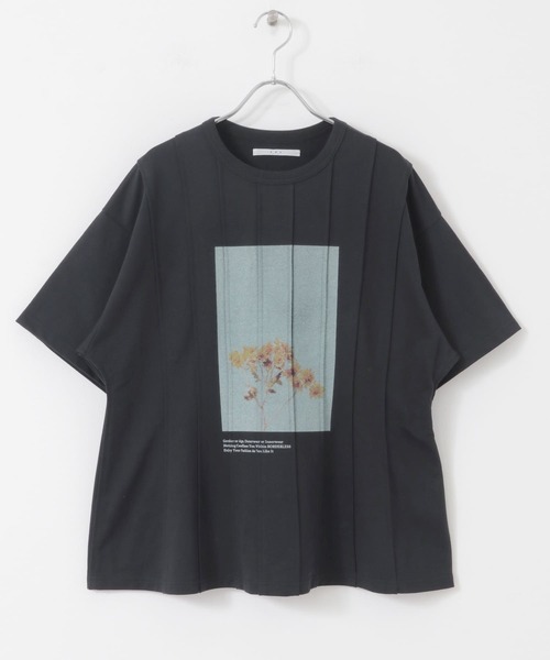 セール】ピンタックフォトプリントTEE（Tシャツ/カットソー