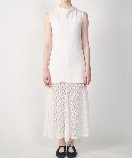 LE CIEL BLEU（ルシェルブルー）の「ストレッチレースマキシドレス / Stretch Lace Maxi Dress（ワンピース・レディース・ブラウン/オフホワイト/ブラック・36/38）」の5枚目の写真