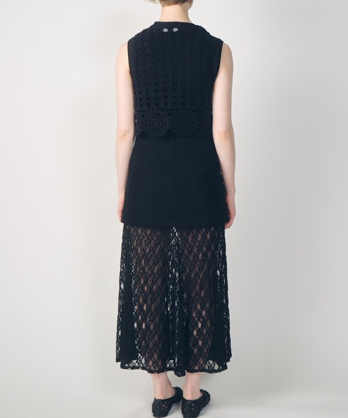 LE CIEL BLEU（ルシェルブルー）の「ストレッチレースマキシドレス / Stretch Lace Maxi Dress（ワンピース・レディース・ブラウン/オフホワイト/ブラック・36/38）」の17枚目の写真