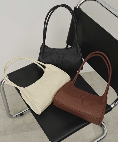 VIOLETTA（ヴィオレッタ）の「型押しスクエアハンドバッグ（ハンドバッグ・レディース・アイボリー/ブラック/ブラウン・FREE）」の6枚目の写真