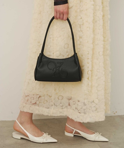 VIOLETTA（ヴィオレッタ）の「型押しスクエアハンドバッグ（ハンドバッグ・レディース・アイボリー/ブラック/ブラウン・FREE）」の9枚目の写真