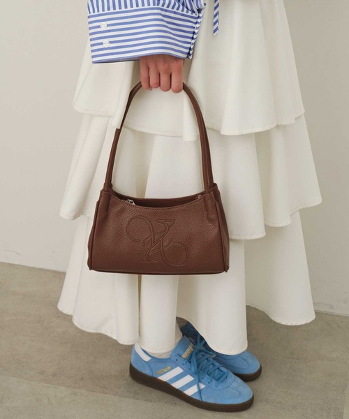 VIOLETTA（ヴィオレッタ）の「型押しスクエアハンドバッグ（ハンドバッグ・レディース・アイボリー/ブラック/ブラウン・FREE）」の12枚目の写真