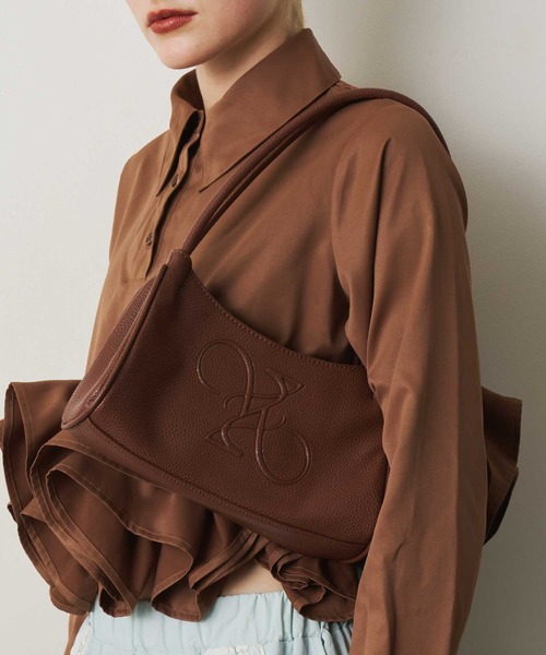 VIOLETTA（ヴィオレッタ）の「型押しスクエアハンドバッグ（ハンドバッグ・レディース・アイボリー/ブラック/ブラウン・FREE）」の14枚目の写真